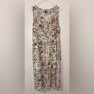 Frye Sleeveless Midi Floral Dress Size XXL
